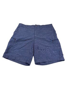 True Nation Mens Blue Cargo Shorts Button-Zip Front Size 44 (BB651)